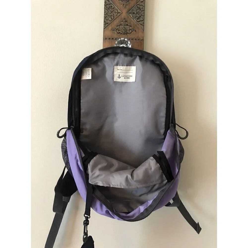 Lands' End Kids Classmate Purple Medium Backpack School Book Bag